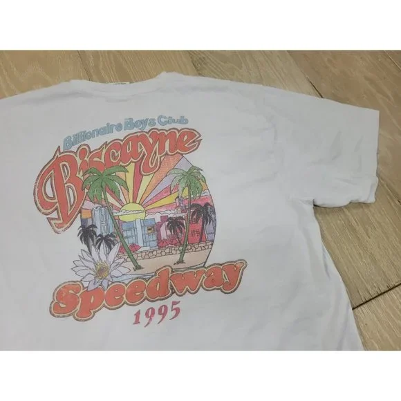 BBC Billionaire Boys Club Men´s XL T Shirt Biscayne Speedway 1995 Retro Graphic Shirts